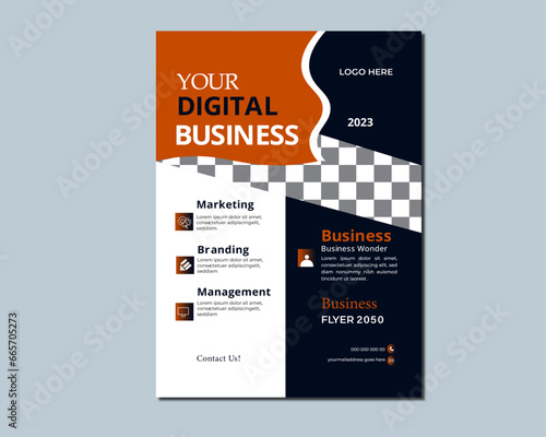 flyer design cooperate  mockup set web 