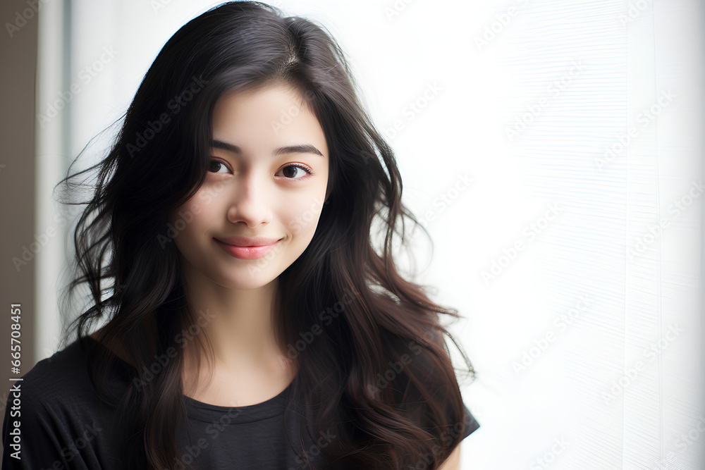 黒髪ロングの女性 黒髪ロングの女性