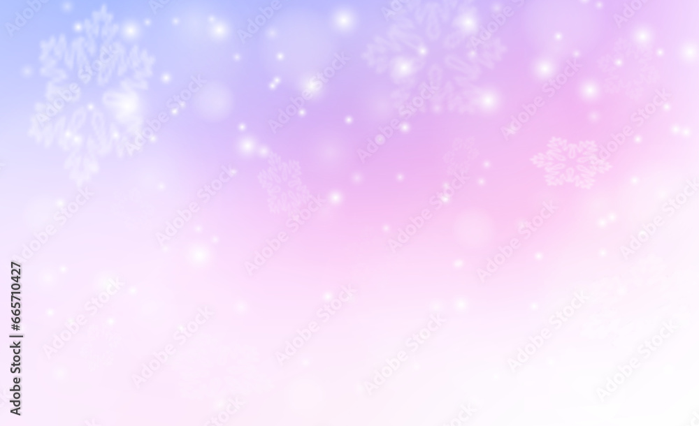 Christmas snowfall. Winter snow background. Blue sky with falling snow, snowflake. Fantazy design template. Eps 10