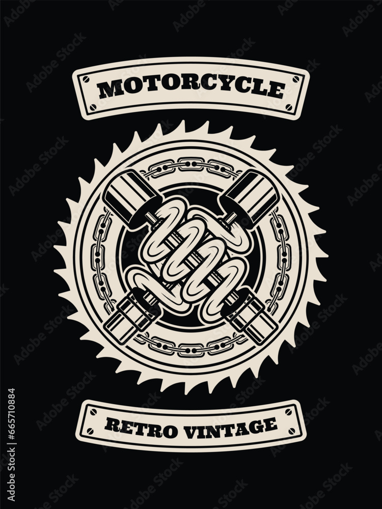 Obraz premium Motorcycle tshirt design, Motorcycle vintage graphics