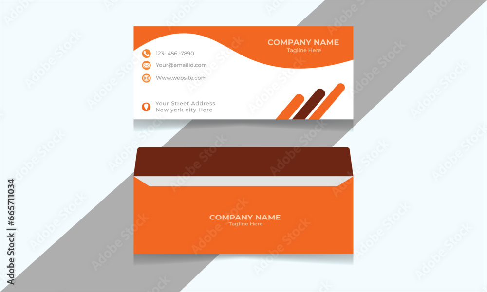 New creative and modern envelope design template mockup New creative and modern envelope design template mockup