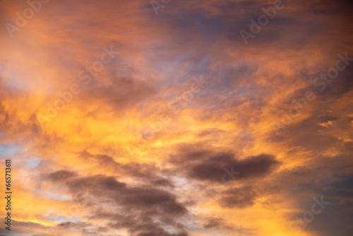 Beautiful sky background with clouds and sunset view wallpaper dramatic colors