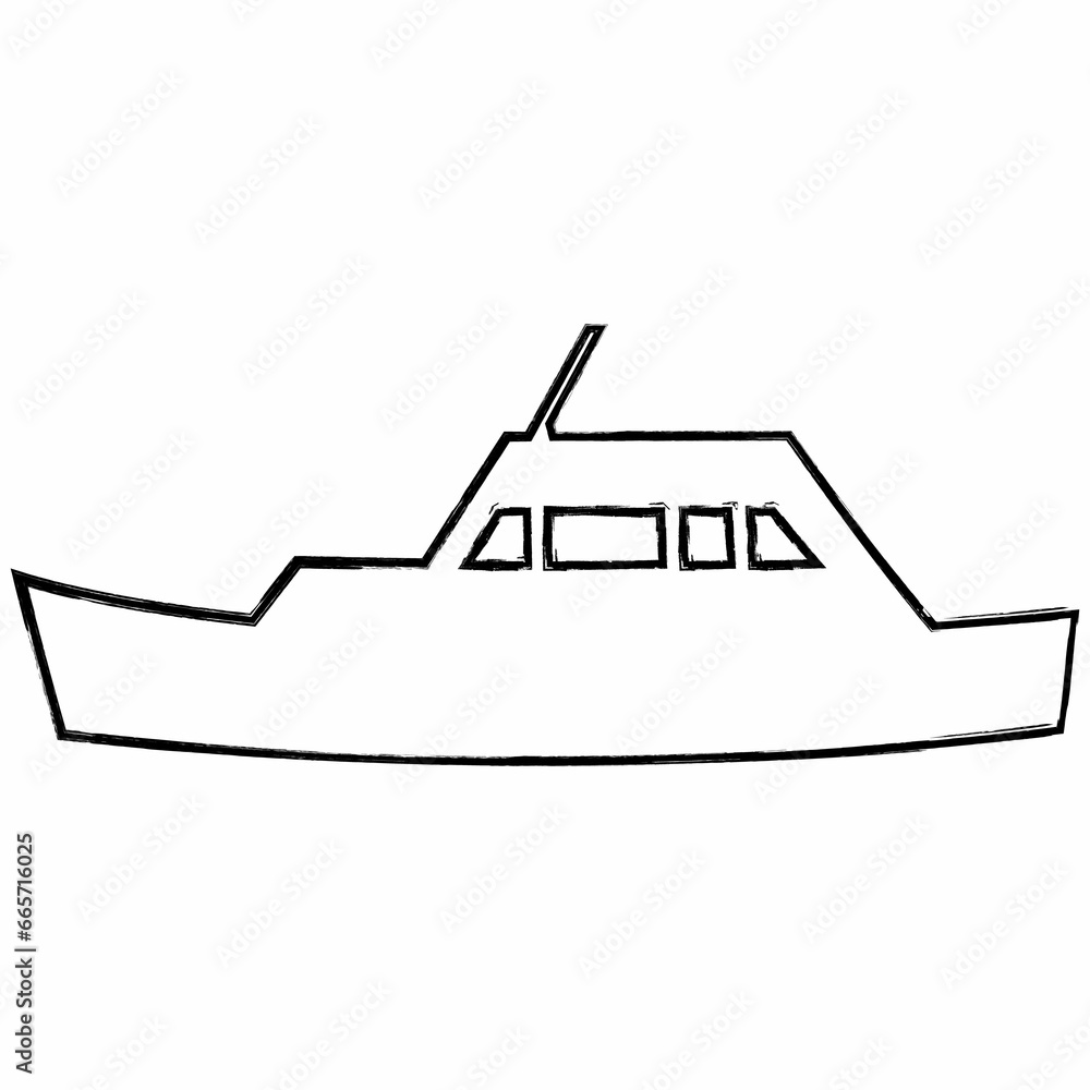 Boat water transport drawing for decoration and design. Boat water transport drawing for decoration and design.