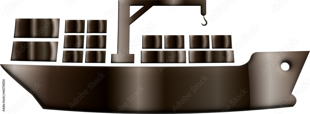 Ship 3D water transport for decoration and design. Ship 3D water transport for decoration and design.