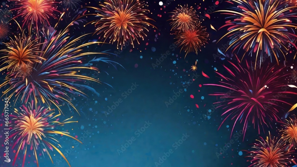 Explosions of Celebration: A Captivating Abstract Fireworks Background with Space for Text, Ideal for Announcements and Special Occasions. Explosions of Celebration: A Captivating Abstract Fireworks Background with Space for Text, Ideal for Announcements and Special Occasions.