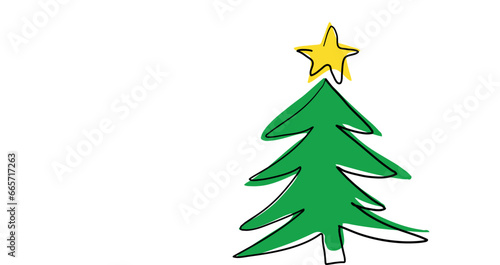 albero di natale, natale, con stella 