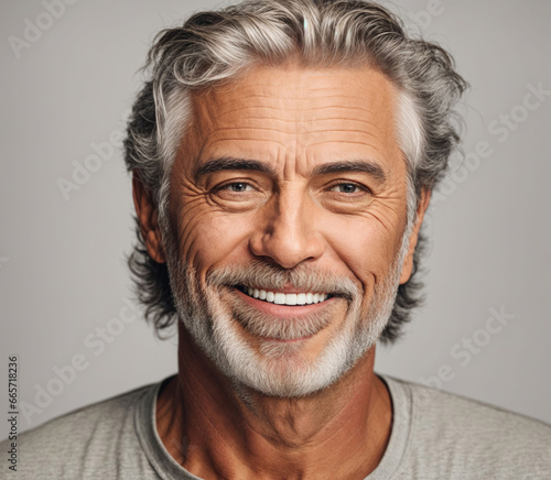 Portrait of an old man smiling