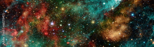 Fototapeta Naklejka Na Ścianę i Meble -  beautiful galaxy in outer space. Nebula night starry sky in rainbow colors. Multicolor outer space. Elements of this image furnished by NASA.