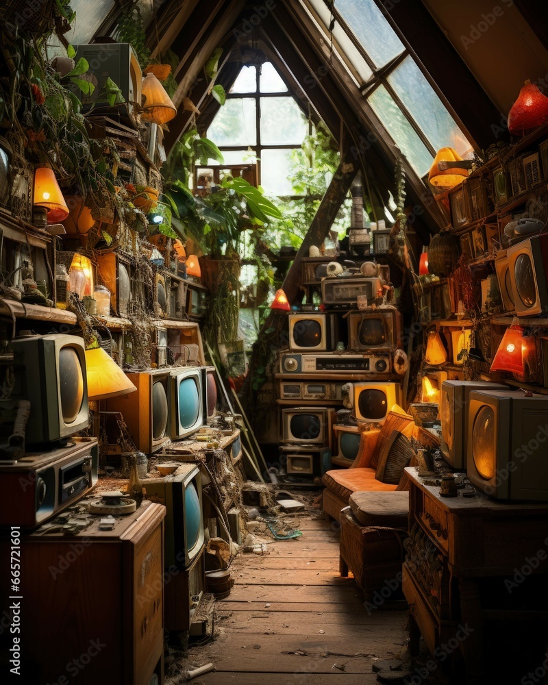 a nostalgic journey through time an attic brimming with an extensive