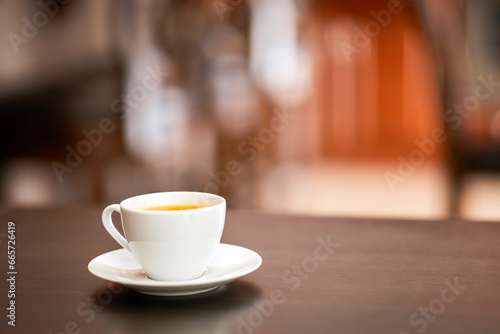 cup of coffee on a table