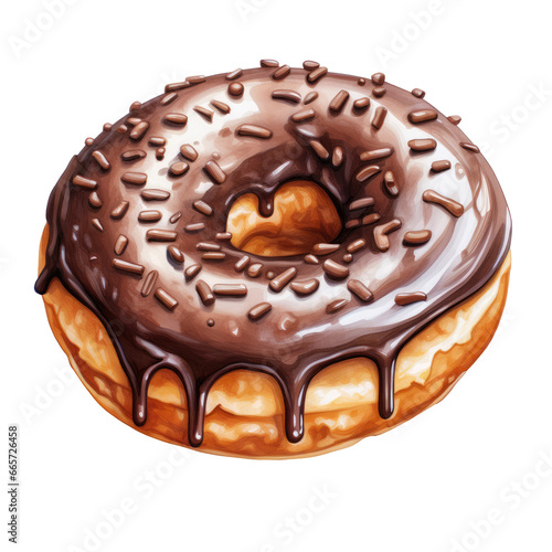 donut element. watercolor dessert illustration. sweet food illustration.