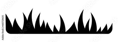 Growing grass silhouette. Grass graphic vector