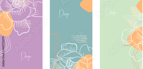 Abstract creative universal artistic templates. Suitable for poster, business card, invitation, flyer, banner, brochure, email header, post in social networks, advertising, events and page cover.