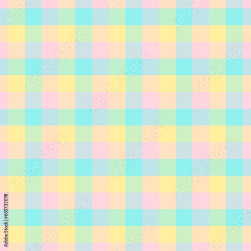 Pastel plaid seamless pattern.Colorful tartan check repeat pattern.Vector illustration geometric background for fabric and paper