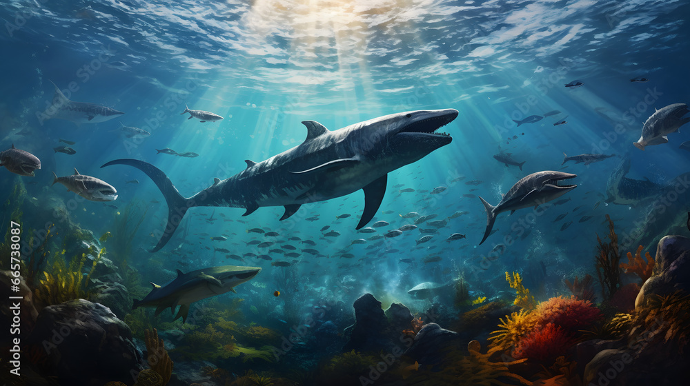 Obraz premium Beautiful jurassic illustration