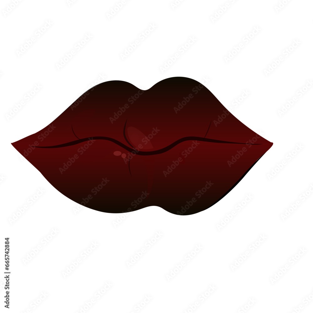 Red lips isolated on white background Red lips isolated on white background