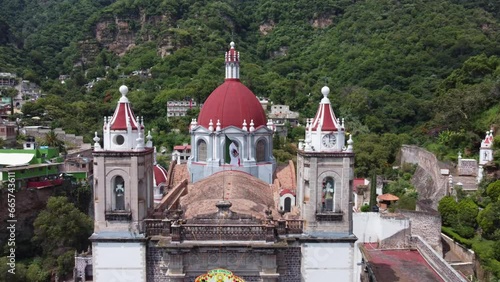 taking of the church of chalma in the state of Mexico and flag photo