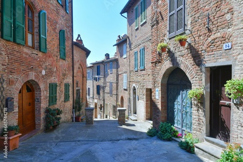 Fototapeta Naklejka Na Ścianę i Meble -  A medieval village in Perugia province.