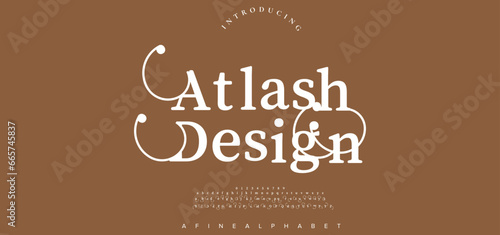 Elegant alphabet letters font and number. Classic Lettering Minimal Fashion Designs. Typography modern serif fonts regular decorative vintage concept. vector illustration
