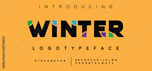WINTER modern, futuristic modern geometric font