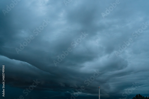 storm clouds over the city