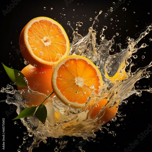 Orange Juice Splash Motion