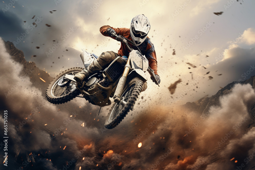 Motorcyclist on a motorcycle on rally. Motorcyclist on a motorcycle on rally.