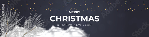 Merry Christmas linkedin banner, cover, header template