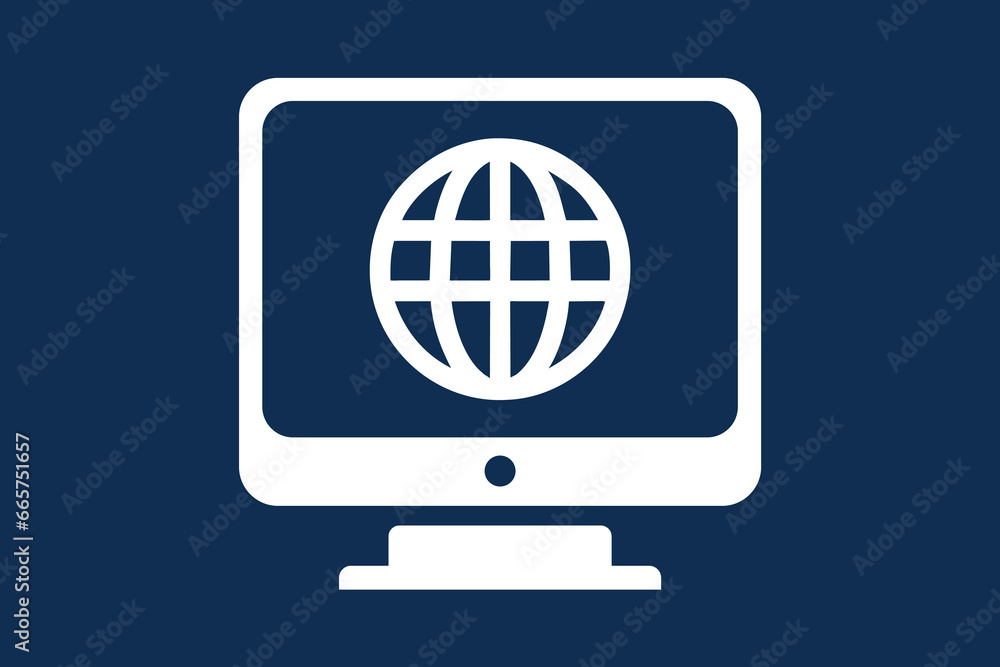 computer internet concept logo, icon design