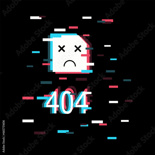 Page not found 404 error. sticker label concept.