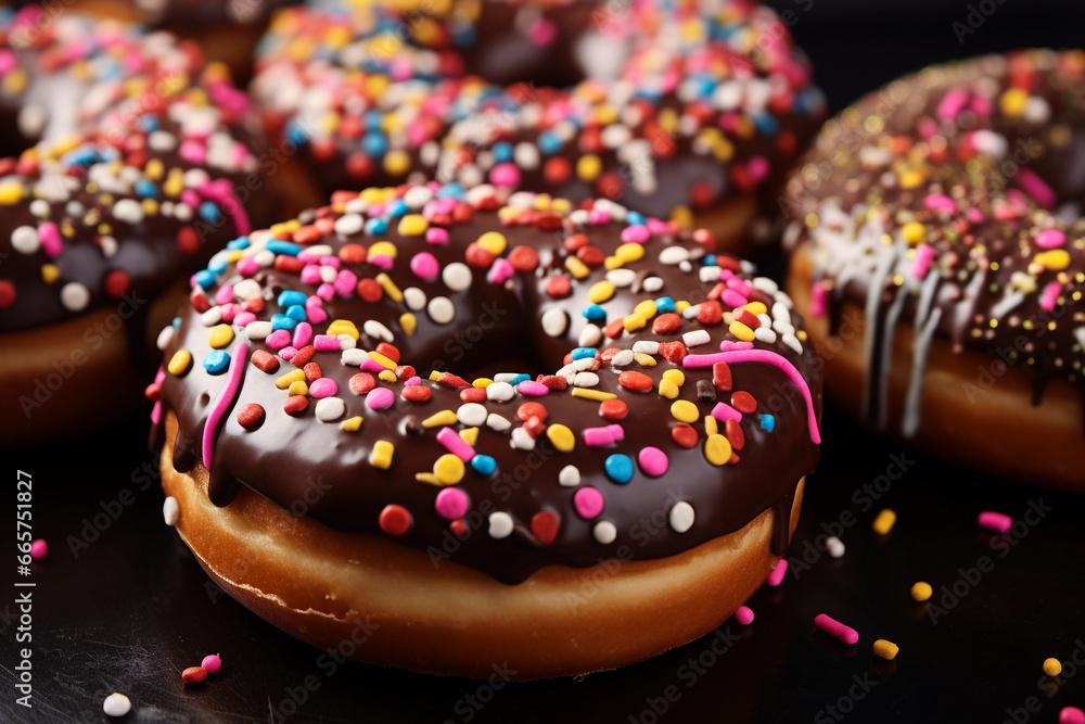 Donuts delicious sweets close-up. Sweet food. Donuts delicious sweets close-up. Sweet food.