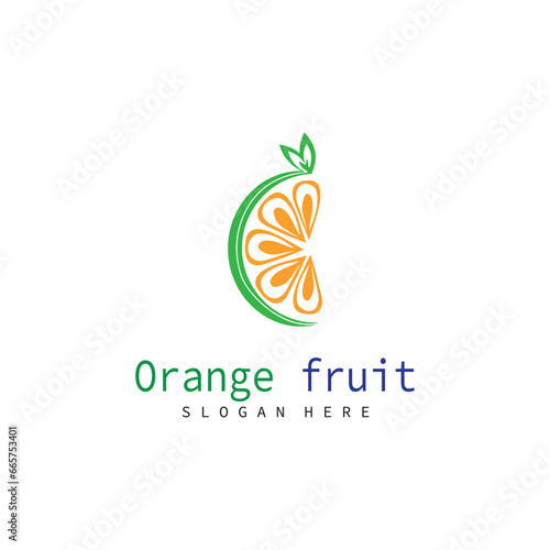 orange fruit company symbol and bussines food