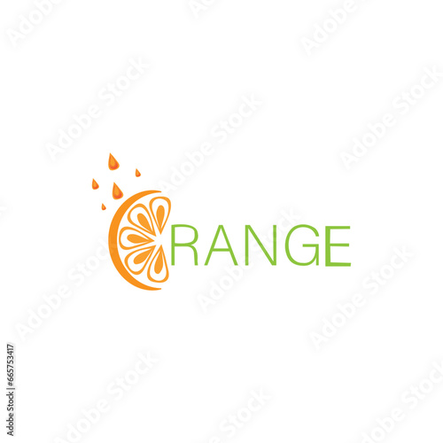 orange fruit company symbol and bussines food