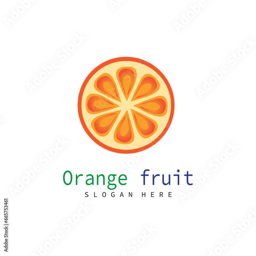 orange fruit company symbol and bussines food