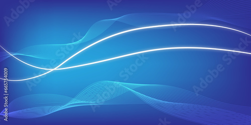 Beautiful of soft blue line curve abstract background.