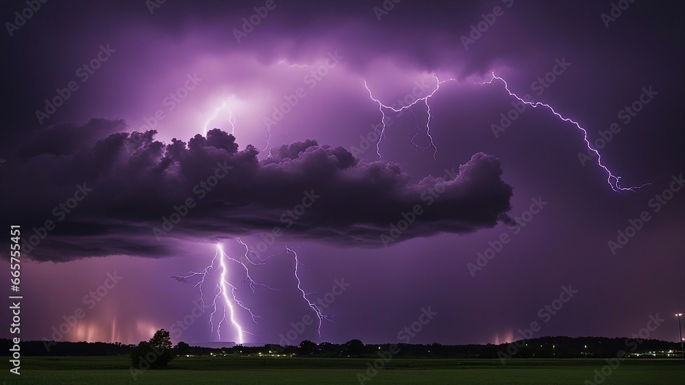 lightning in the night A dramatic scene of a stormy sky, with dark gray clouds and bright purple lightning. lightning in the night A dramatic scene of a stormy sky, with dark gray clouds and bright purple lightning.