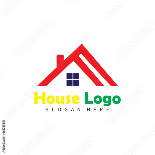 house logo company  bussines   estate,industrial, building construction