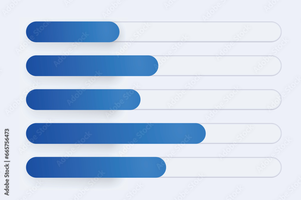 Modern Bar Chart Statistics Indicators Moving Horizontally