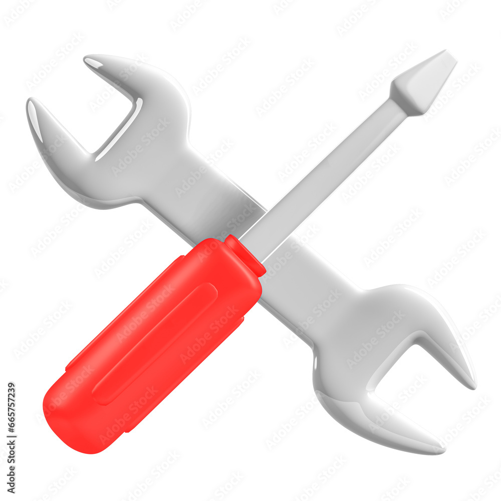 Maintenance Icon with Clipping Path, 3d rendering Maintenance Icon with Clipping Path, 3d rendering