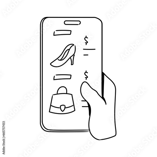 Trusted Online Retailer Handdrawn Icon