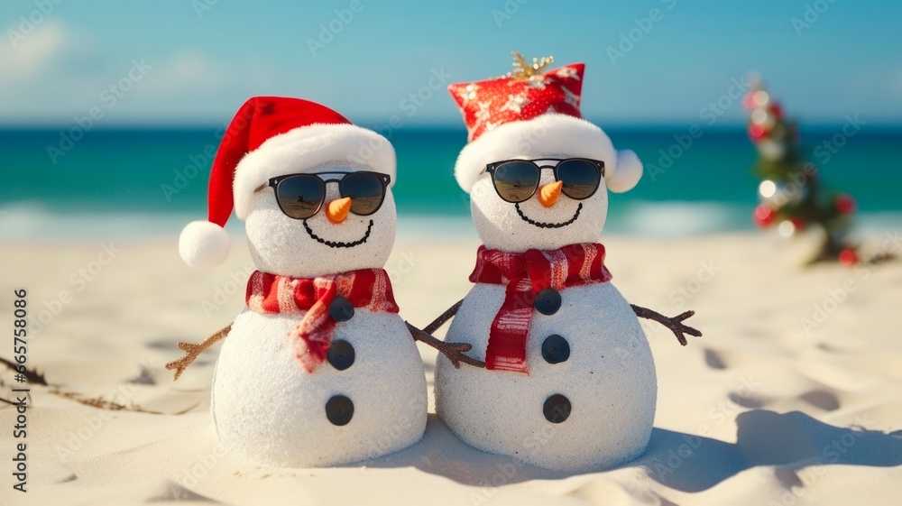 Sun-kissed Holiday Greetings: Celebrating Christmas Down Under with Sandy Snowmen, Beachy Bonnets, and Sunglasses