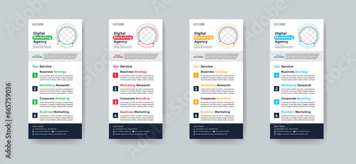 Modern creative corporate business dl flyer or rack card layout concept background flyer brochure cover template for grow up your business to the next level
