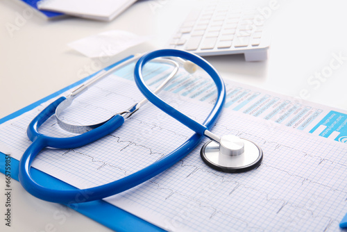 Stethoscope with cardiogram...