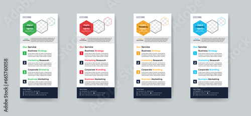 Modern creative corporate business dl flyer or rack card layout concept background flyer brochure cover template for grow up your business to the next level