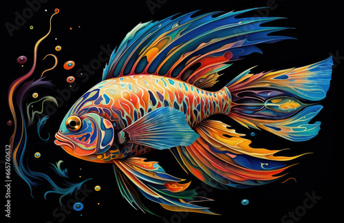 fish in the water background