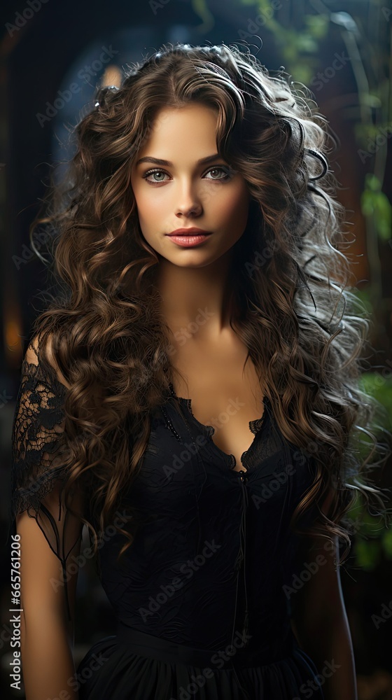 Beautiful female model. Beauty woman. Model test portrait with young beautiful fashion model posing on background. Natural makeup and wavy hairstyle. Model illustration. Generative AI Beautiful female model. Beauty woman. Model test portrait with young beautiful fashion model posing on background. Natural makeup and wavy hairstyle. Model illustration. Generative AI