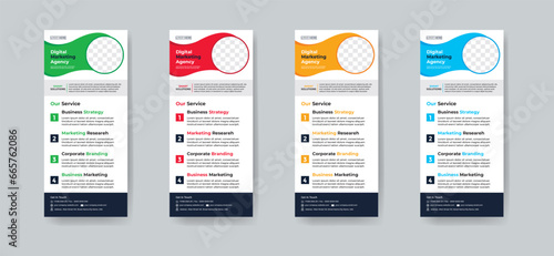 Modern creative corporate business dl flyer or rack card layout concept background flyer brochure cover template for grow up your business to the next level