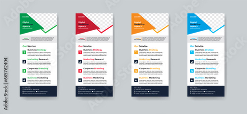 Modern creative corporate business dl flyer or rack card layout concept background flyer brochure cover template for grow up your business to the next level