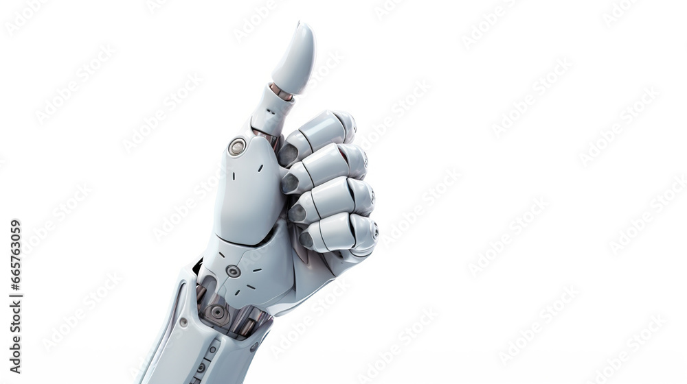 Robotic Hand, Thumbs up, generative ai Robotic Hand, Thumbs up, generative ai