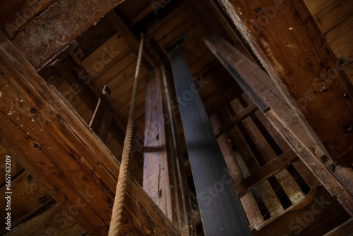 Old wooden attic